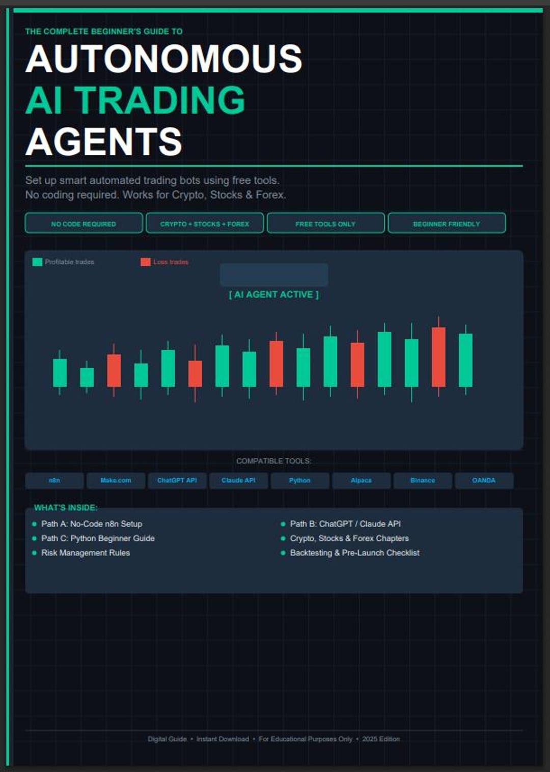 Autonomous AI Trading Agents Guide | Beginner Crypto Stocks Forex Bot ...