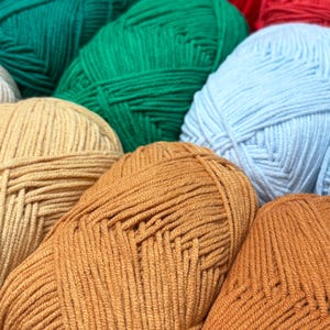 Yarn for Crochet, #3 DK, 72 Solid Colors, Cotton Acrylic Blend Yarn, Soft Washable , Amigurumi, Blanket, Hat DIY image 13