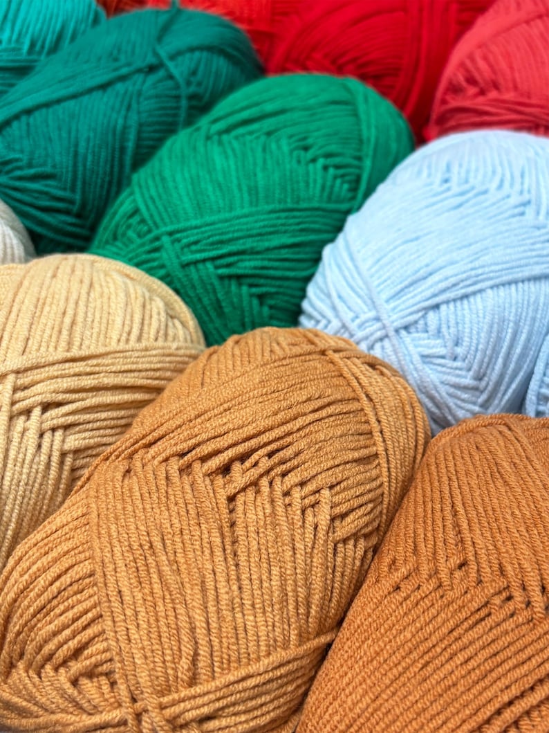 Yarn for Crochet, #3 DK, 72 Solid Colors, Cotton Acrylic Blend Yarn, Soft Washable , Amigurumi, Blanket, Hat DIY image 13