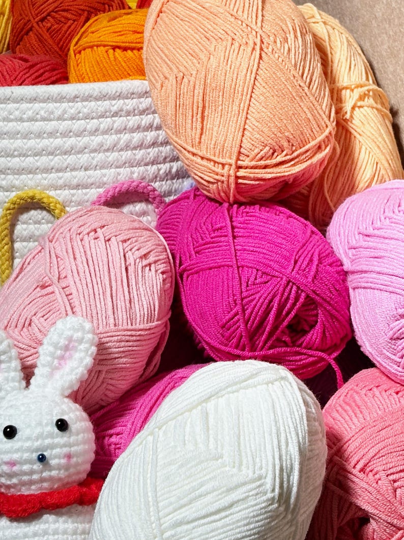 Yarn for Crochet, #3 DK, 72 Solid Colors, Cotton Acrylic Blend Yarn, Soft Washable , Amigurumi, Blanket, Hat DIY image 11