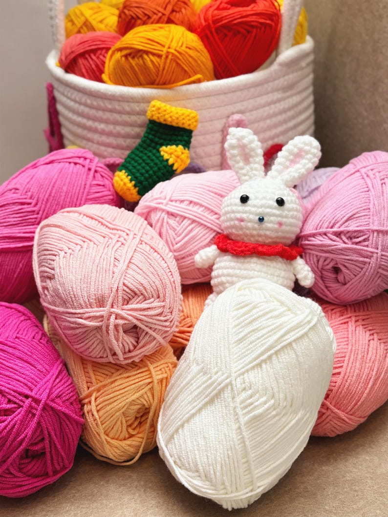 Yarn for Crochet, #3 DK, 72 Solid Colors, Cotton Acrylic Blend Yarn, Soft Washable , Amigurumi, Blanket, Hat DIY image 7