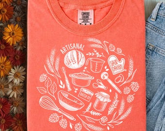 Sourdough Doodles PNG | sourdough starter PNG, baking sublimation, sourdough shirt png, sourdough sublimation design, baking doodles shirt