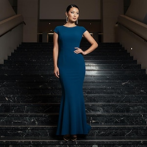 fitted fishtail maxi bridesmaid dress Buy Boohoo Fitted Fishtail Maxi Bridesmaid Dress In Teal