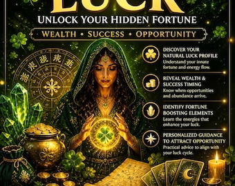 Lucky Energy Reading | Personalisierte Fortune & Luck-Methode | Chinesische Astrologie Reichtum | Entschlüssele dein verborgenes Glück