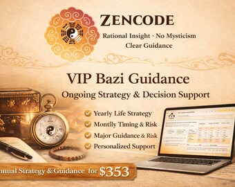 VIP Bazi Anleitung | Jährliche Lebensstragegie & Entscheidungshilfe | Chinesische Astrologie-Beratung