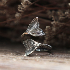 Meerjungfrau Ring für Unisex aus Sterling Silber 925 Nautik Stil