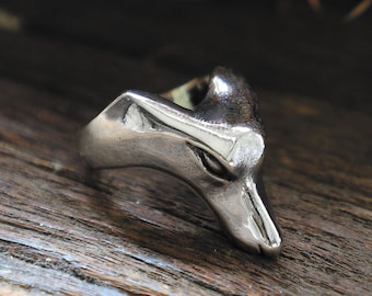 Anubis Egyptian ring for uisex made of sterling silver 925 Boho style