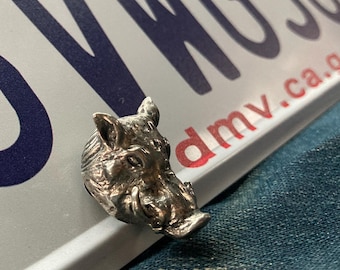 Wild Boar License Plate Bolt – Hot rod  Style Metal Car Motorcycle custom