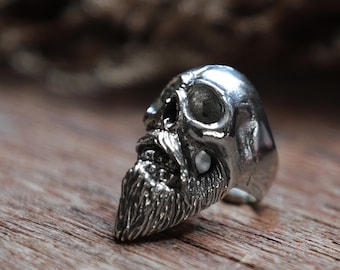 Beard skull best sale ring