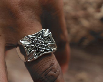 Odin Ravens ring for unisex made of sterling silver 925 viking gothic style