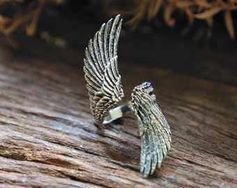 Angel Wings ring for women made of sterling silver 925 bohemian style