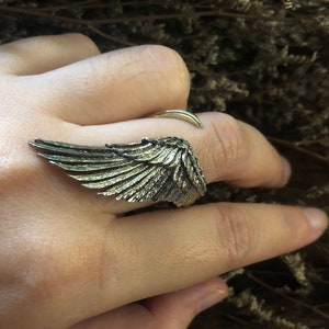 Angel Wings ring for women made of sterling silver 925 bohemian style