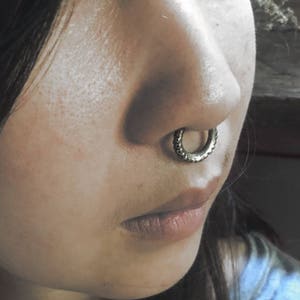 octopus Septum ring for unisex made of sterling silver 925  punk jewelry