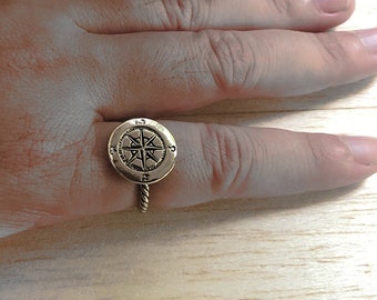 Compass Rose Ring for Women Made of Sterling Silver 925 | Etsy