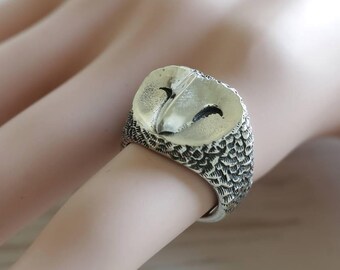 Owl Ring for women made of sterling silver 925 bohemian style