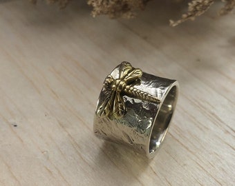 dragonfly ring for women made of sterling silver 925  boho jewelry
