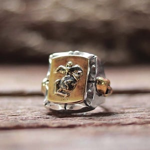 WWII Marine Corps Mexican Ring for Men Made of Sterling Silver