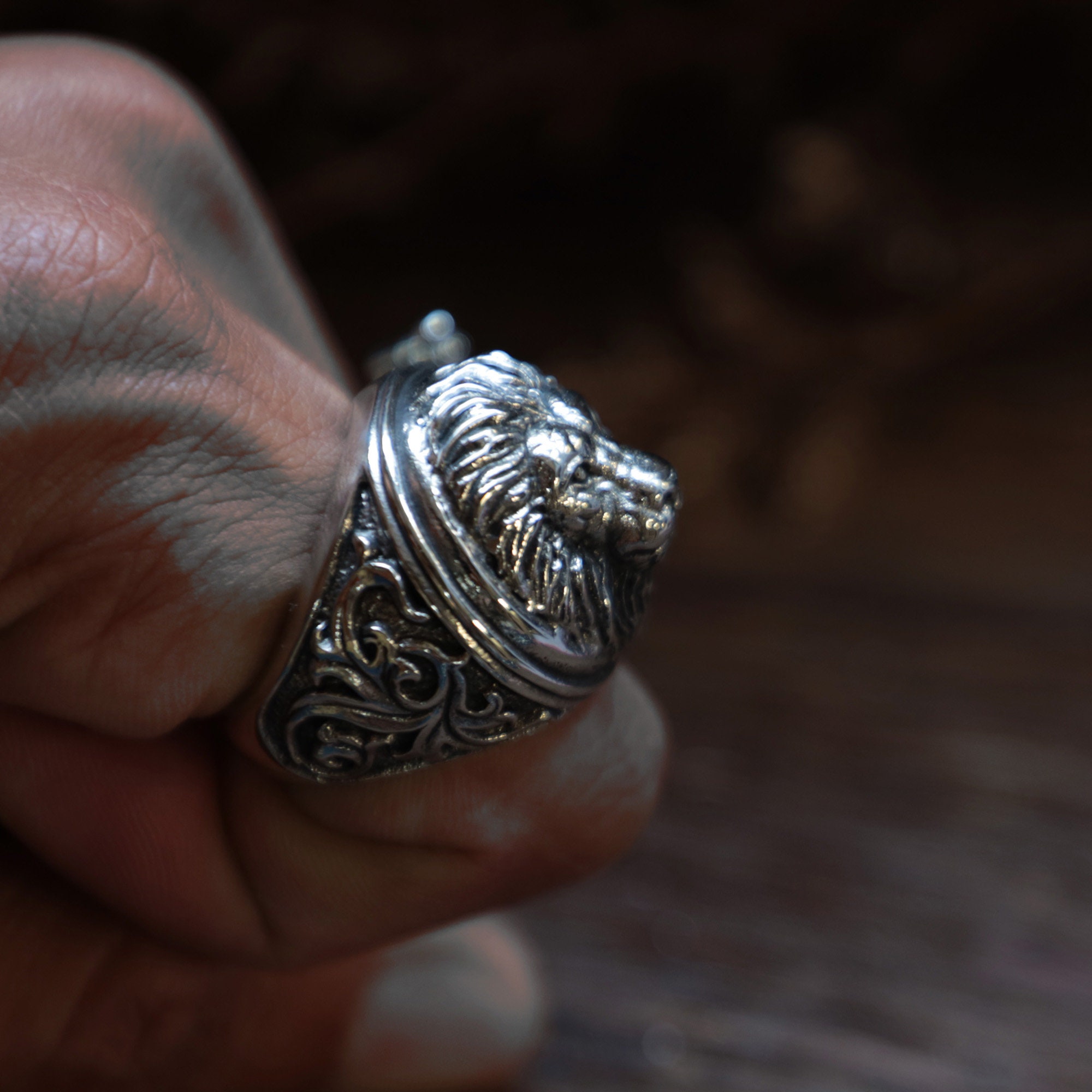 Acquista Anello Punk Hip-hop Con Testa Di Leone Per Uomo Anello In - Foto 10