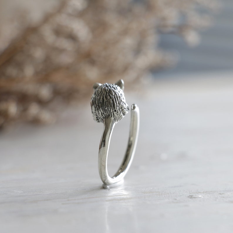 Little Mouse ring for women made of sterling silver 925 animal style