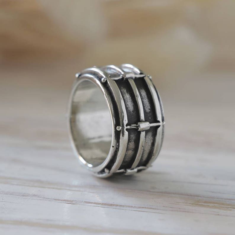 Snare drum ring for drummer made of sterling silver 925 punk Etsy