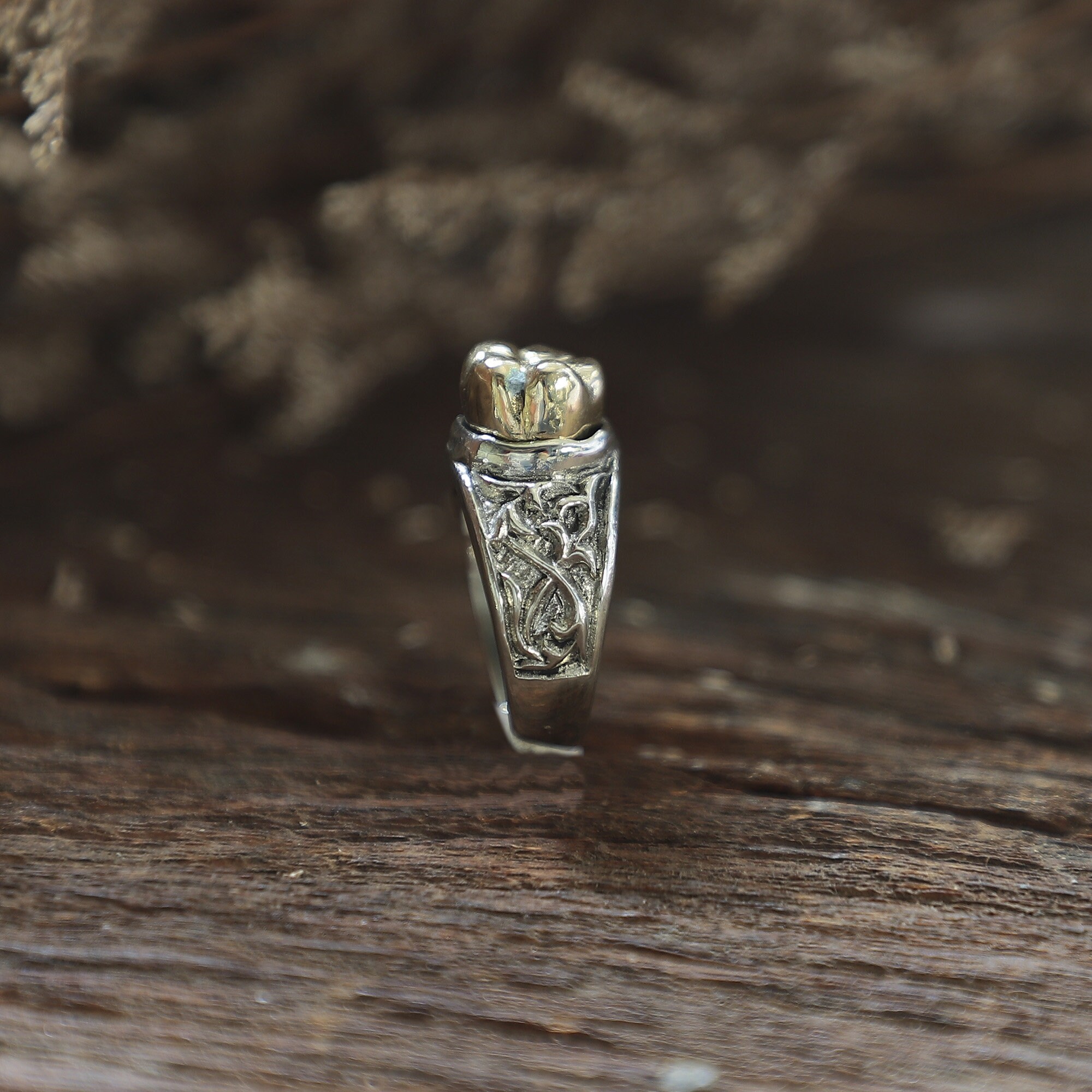 Human Teeth Rings Human Teeth Ring for Men Made of Sterling Silver 925 Biker Style - Etsy