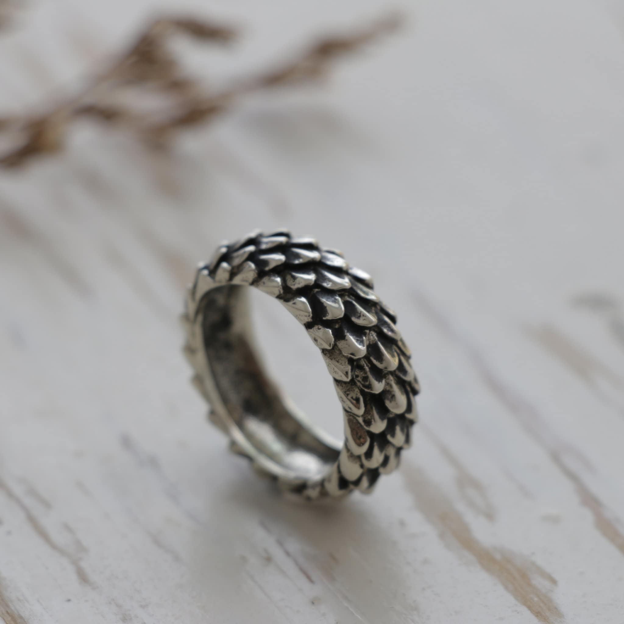 Dragon scales ring for unisex made of sterling silver 925 Etsy