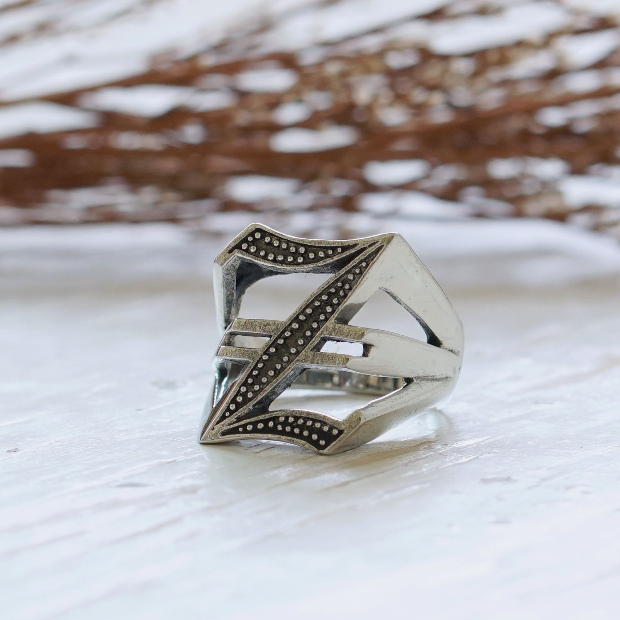 Z Letter Old English Ring for Men Made of Sterling Silver 925 Biker Style - Etsy Z Letter Old English Ring for Men Made of Sterling Silver 925 Biker Style - Etsy
