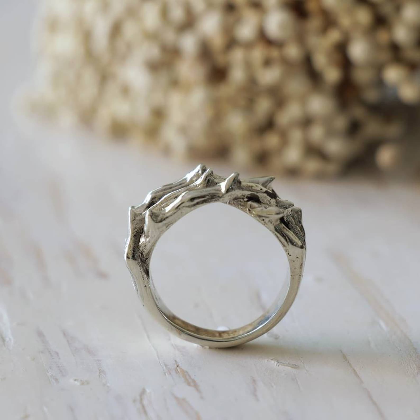 Crown of thorns ring for unisex made of sterling silver 925 Etsy