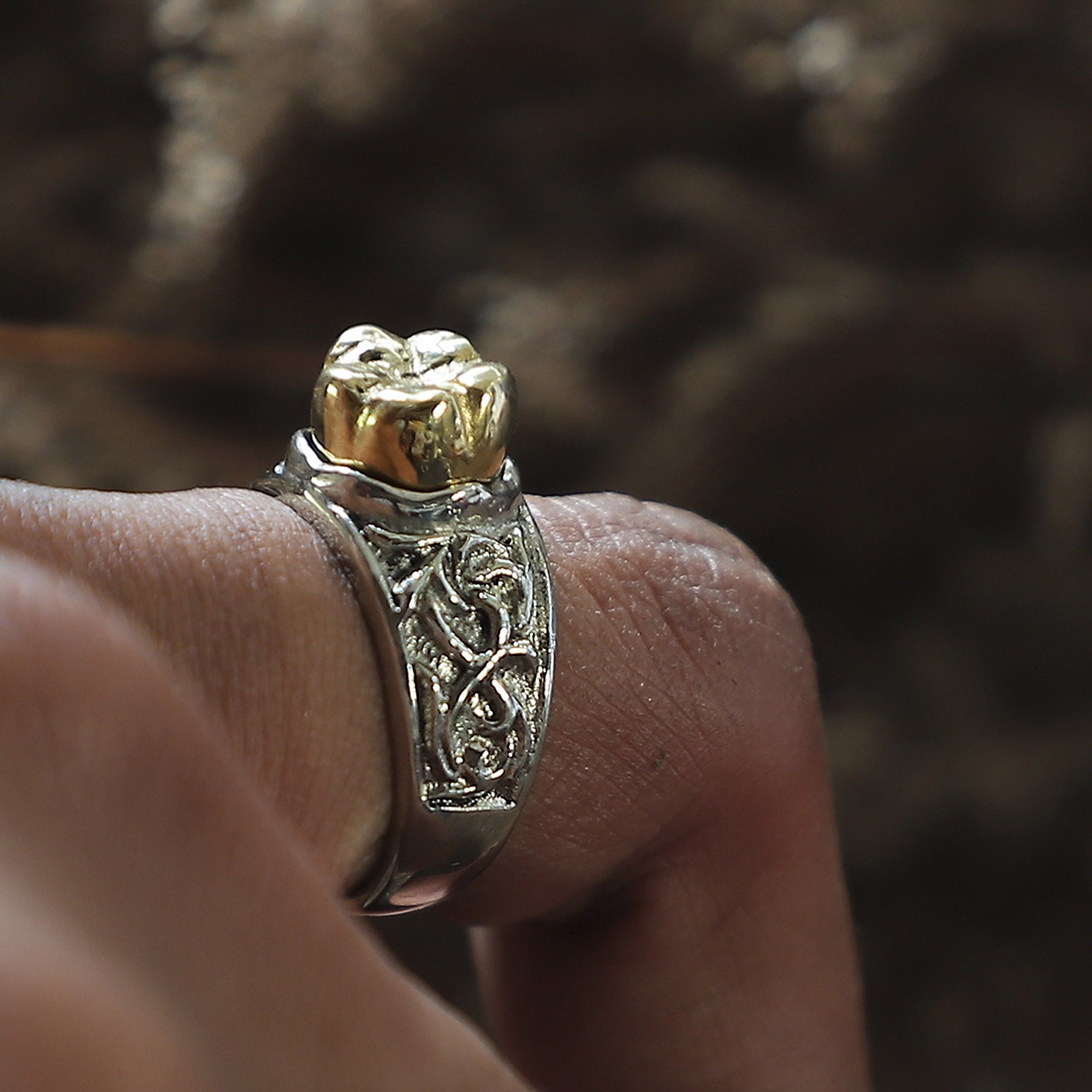 Tooth shaped deals ring