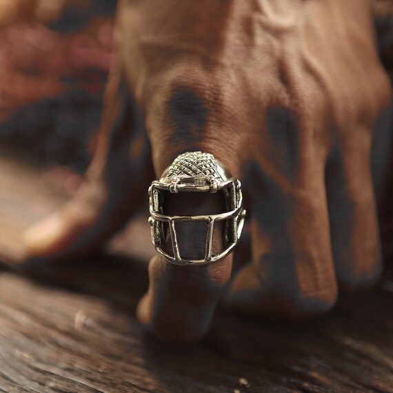 Anello da uomo con croce di cavaliere doppio vintage di personalità