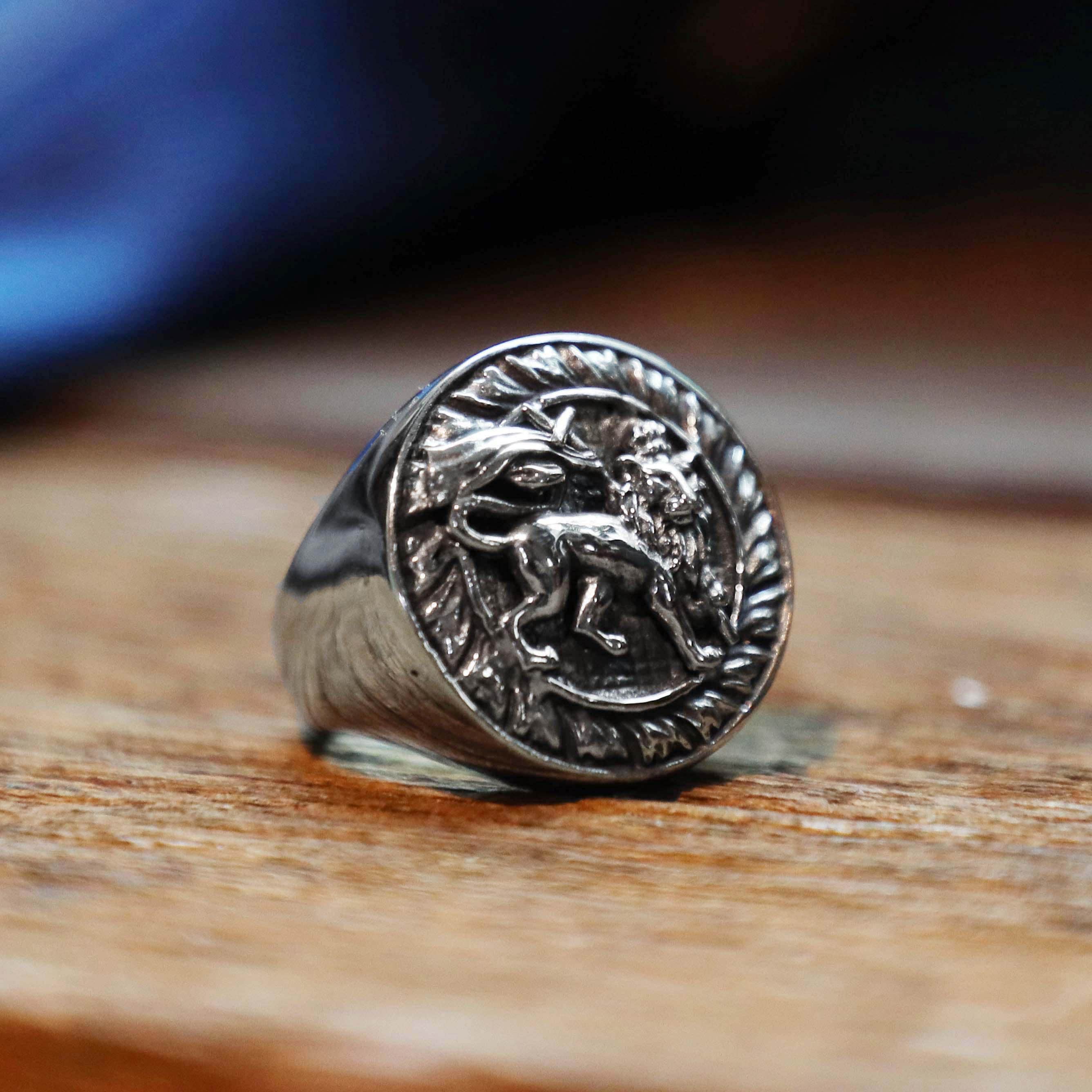Rasta Lion Ring - Etsy