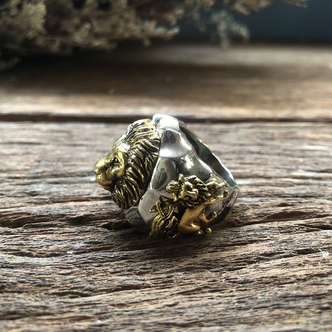 Rasta Lion of Judah Ring for Unisex Made of Sterling Silver 925