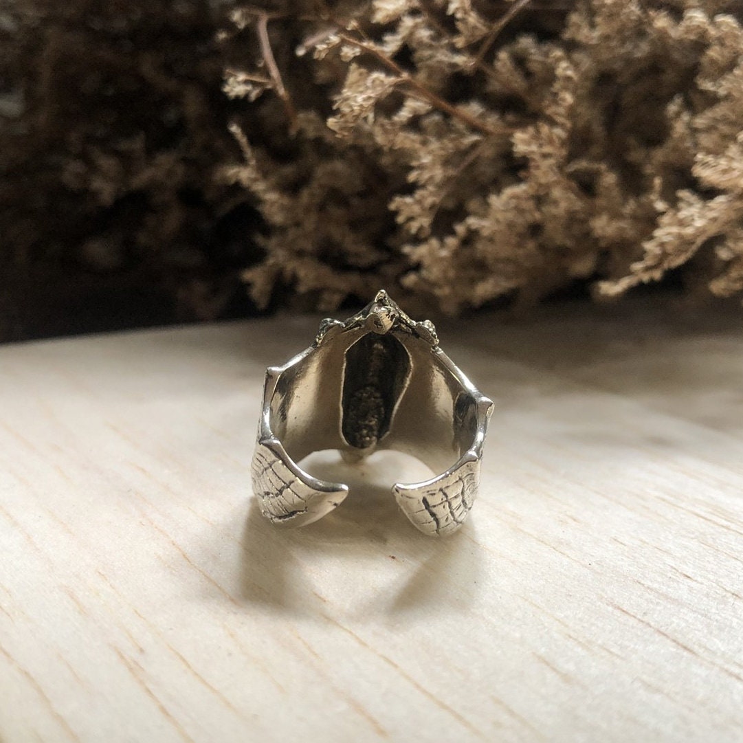 Bat Ring for Unisex Made of Sterling Silver 925 Zombie Style - Etsy