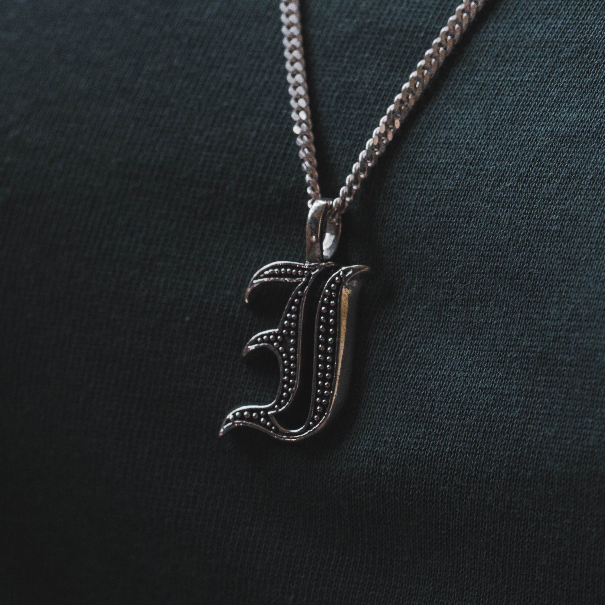美しい Pendant I Alphabet Necklace Silver Sterling of Made Men for 絵本・児童書