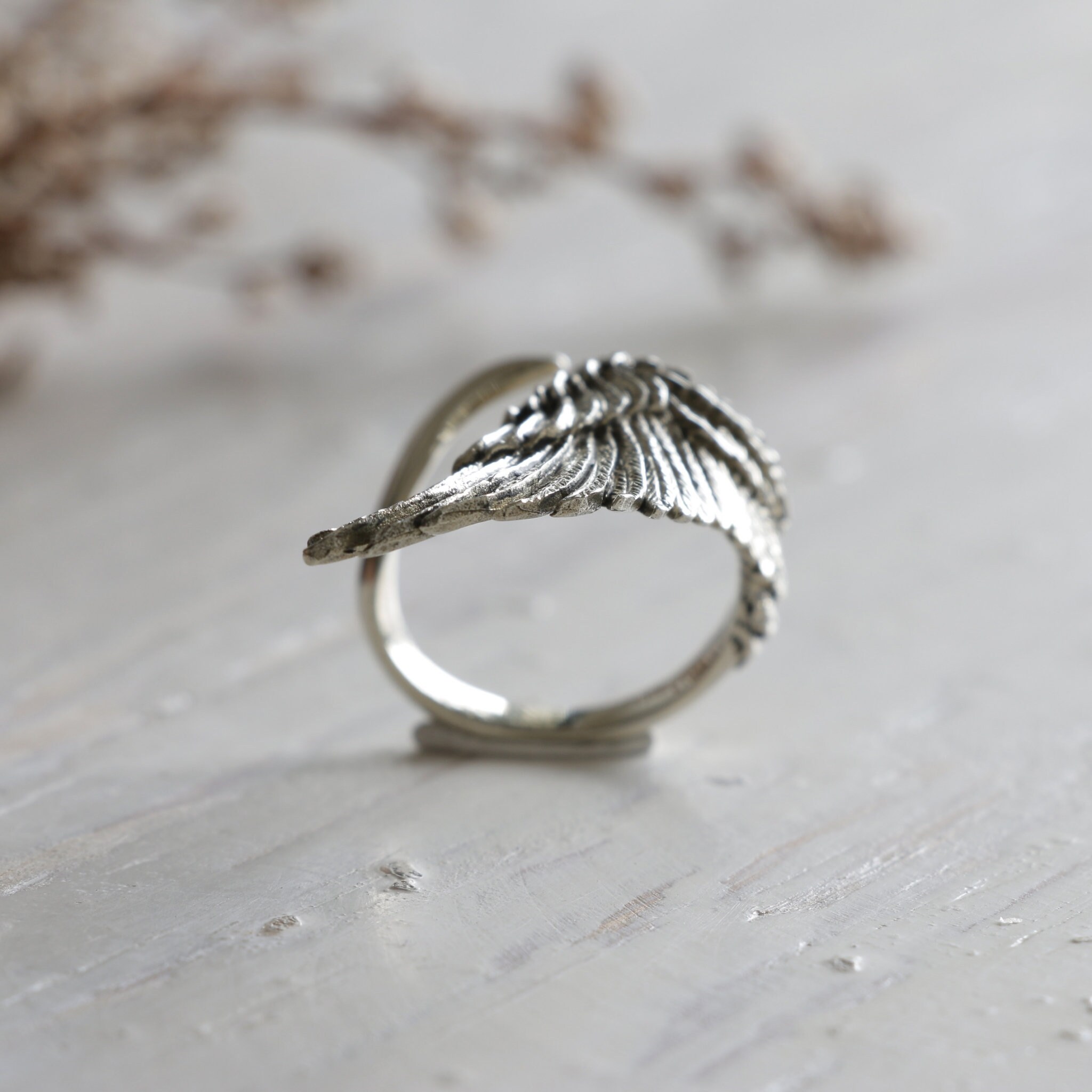 Angel Wings ring for women made of sterling silver 925 Etsy