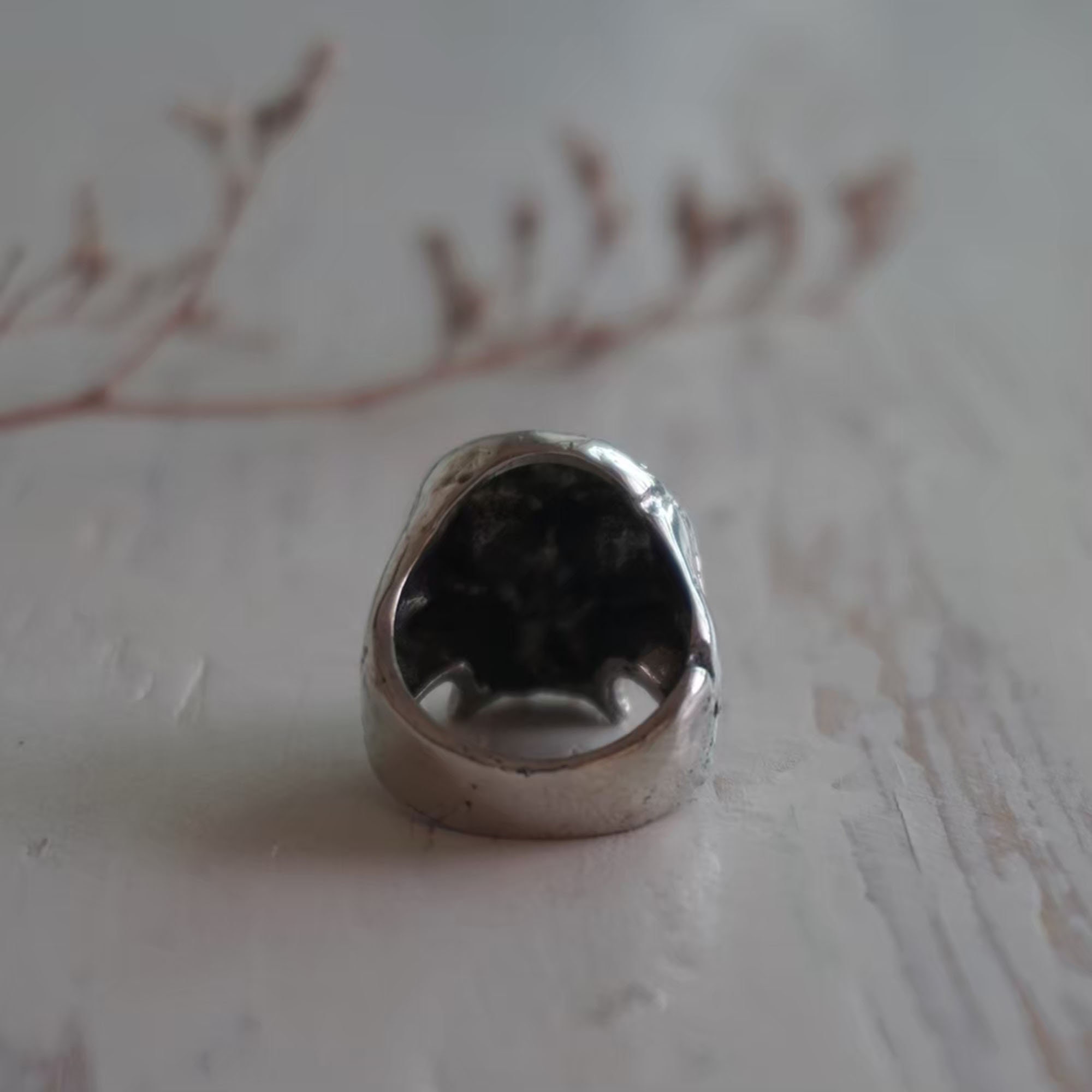Memento Mori Skull Ring for Men Made of Sterling Silver 925 Biker - Etsy