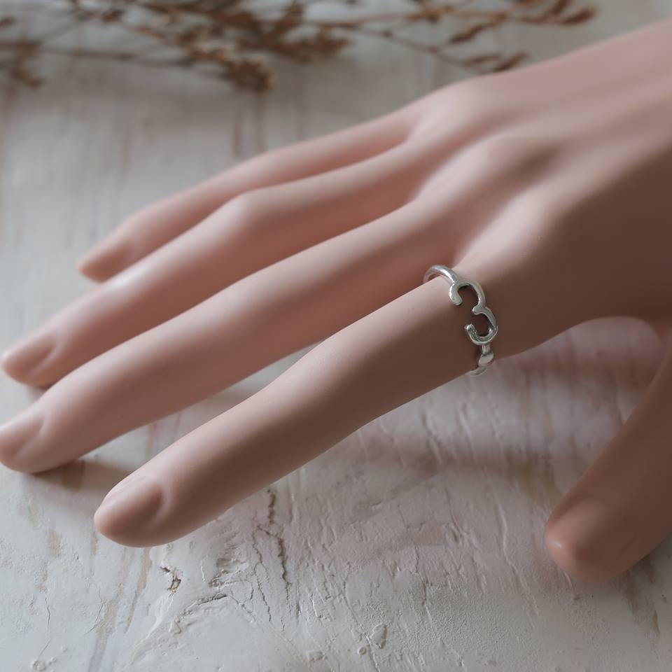 Bague ajustable pour homme en argent massif