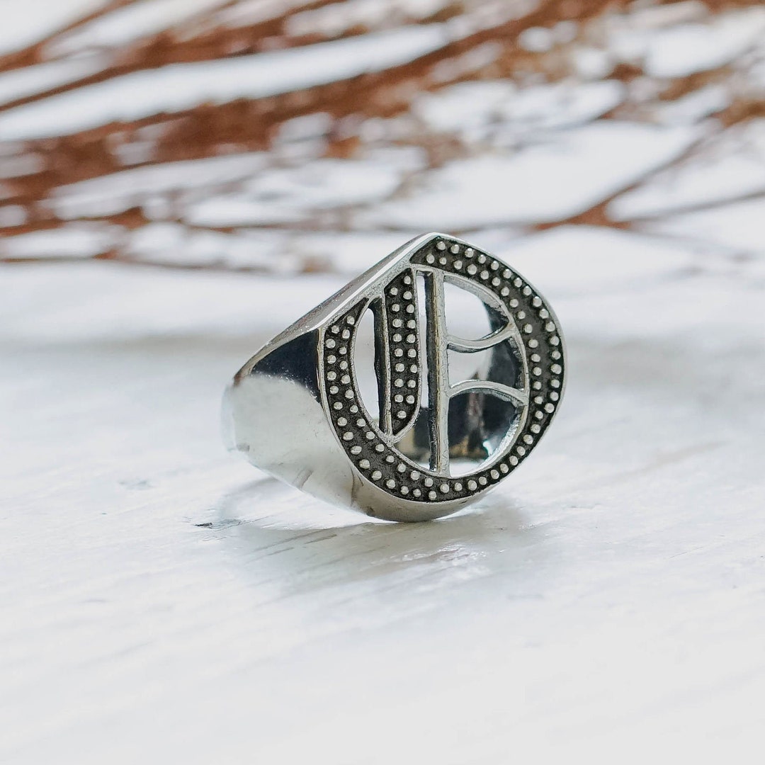Old English Chandi Ring In English Sterling Silver Old English