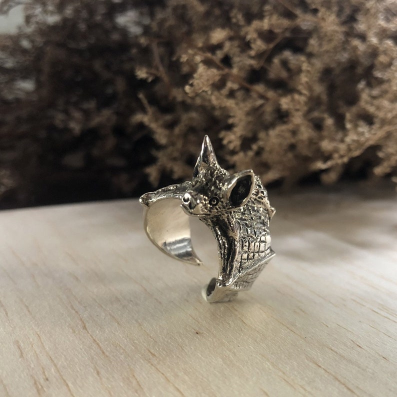 Bat Ring for Unisex Made of Sterling Silver 925 Zombie Style Etsy