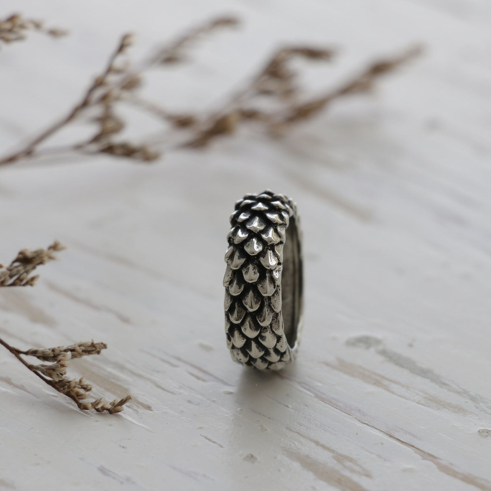 Dragon Scales Ring for Unisex Made of Sterling Silver 925 Etsy