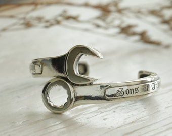 Buy Wrench Spanner Bangle for Men Made of Sterling Silver 925 - Main Image