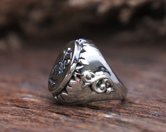 Marine Corps Mexican Ring for Men Made of Sterling Silver