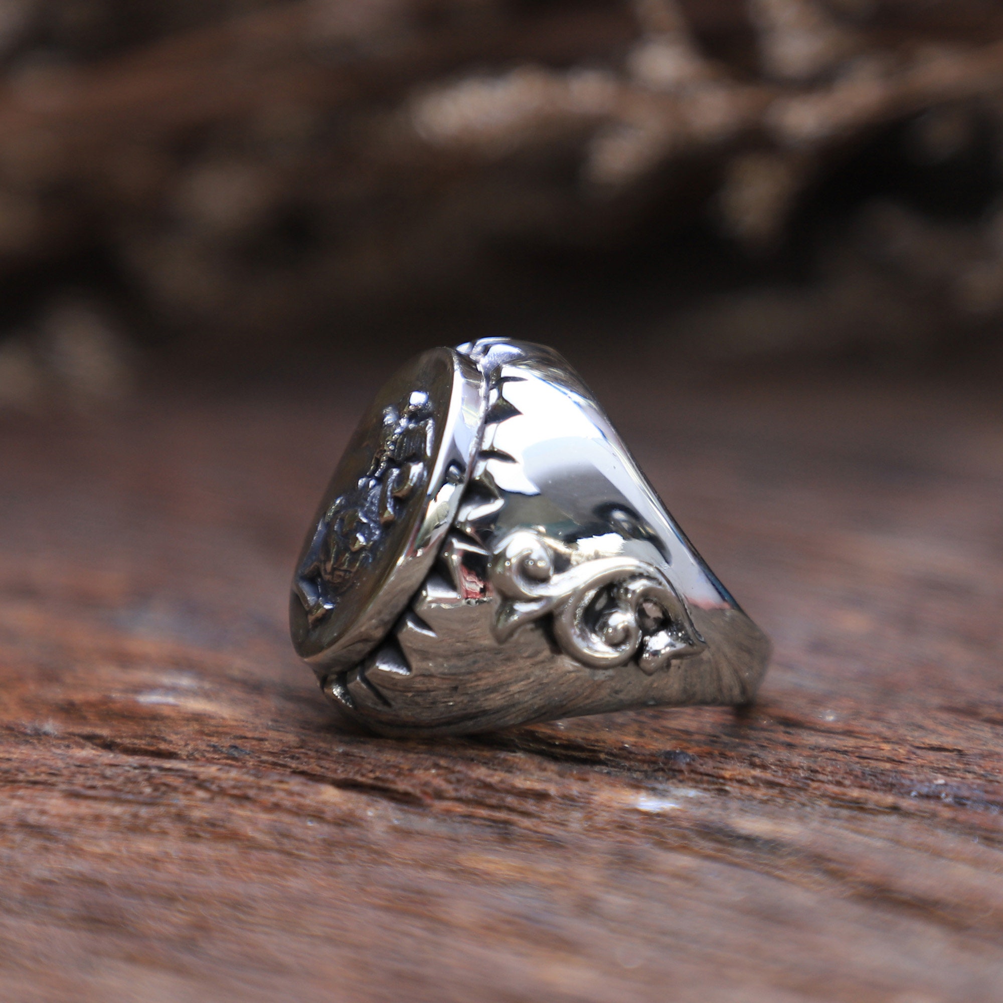Marine Corps Mexican Ring for Men Made of Sterling Silver