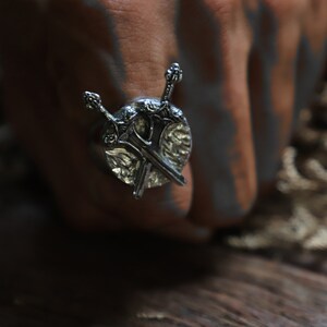 Medieval Sword Ring for Men Made of Sterling Silver 925 Viking Style - Etsy