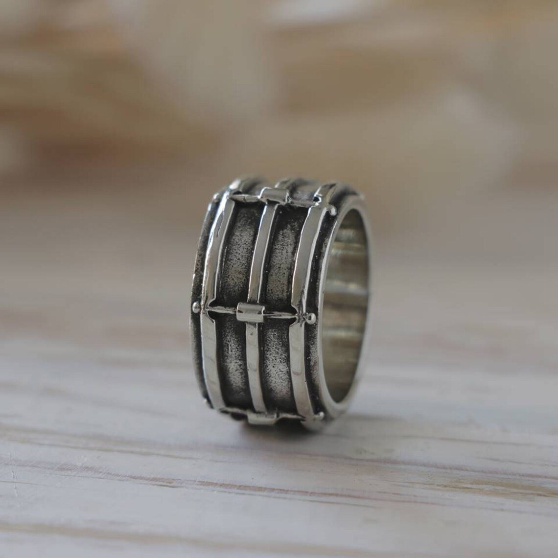 Snare drum ring for drummer made of sterling silver 925 punk Etsy