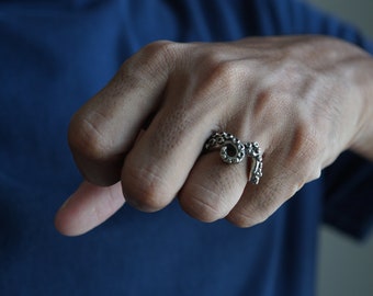 Ciondolo Dettagliato In Argento Sterling Con Polpo Ciondolo Dettagliato In Argento Sterling Con Polpo