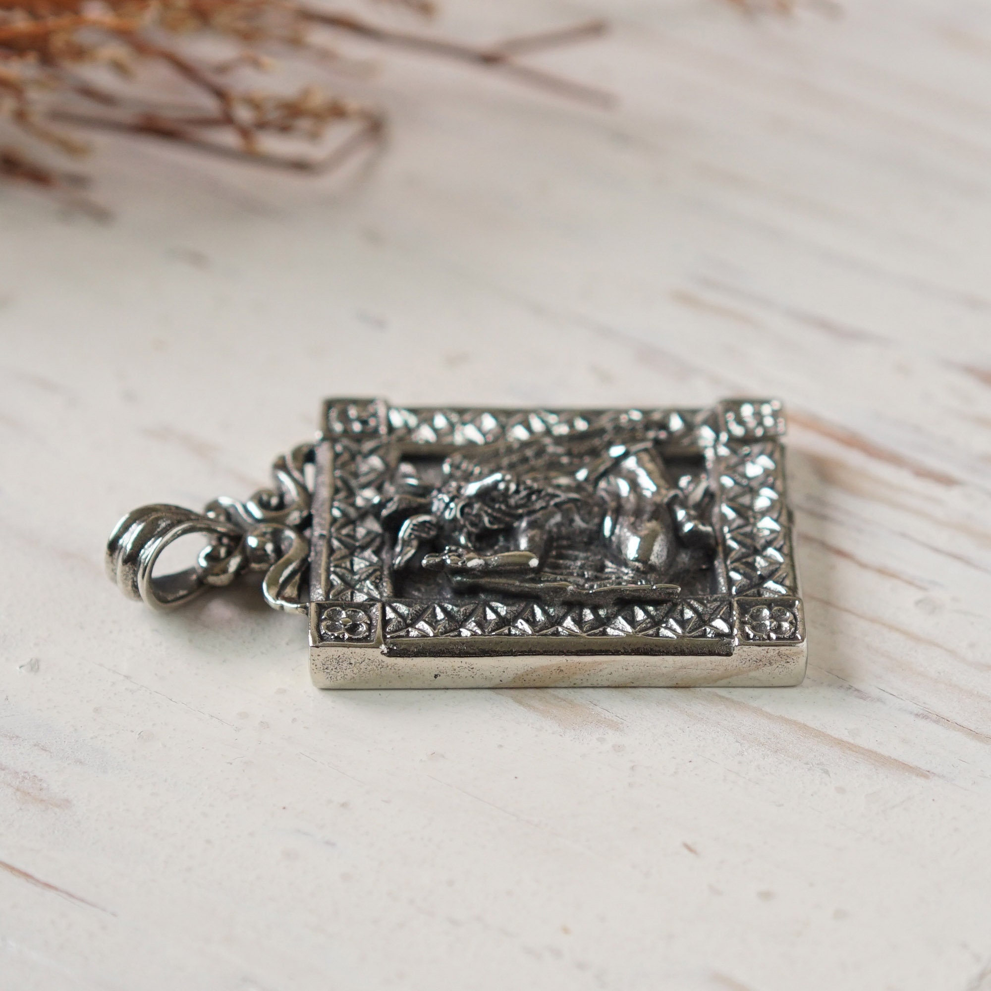 VENACOLY Baphomet Halskette 925 Sterling Silber – Satanischer Anhänger, Gothic Schmuck Für Frauen & Männer