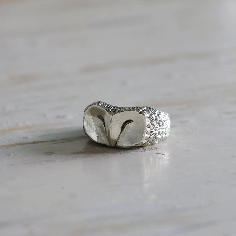 Owl Bird ring for girl made of sterling silver 925 bohemian style