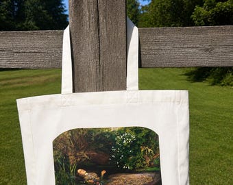 Shakespeare Tote Bag - Cotton Canvas Gift for Book Lovers, Dark Academia Style, Ophelia Quote