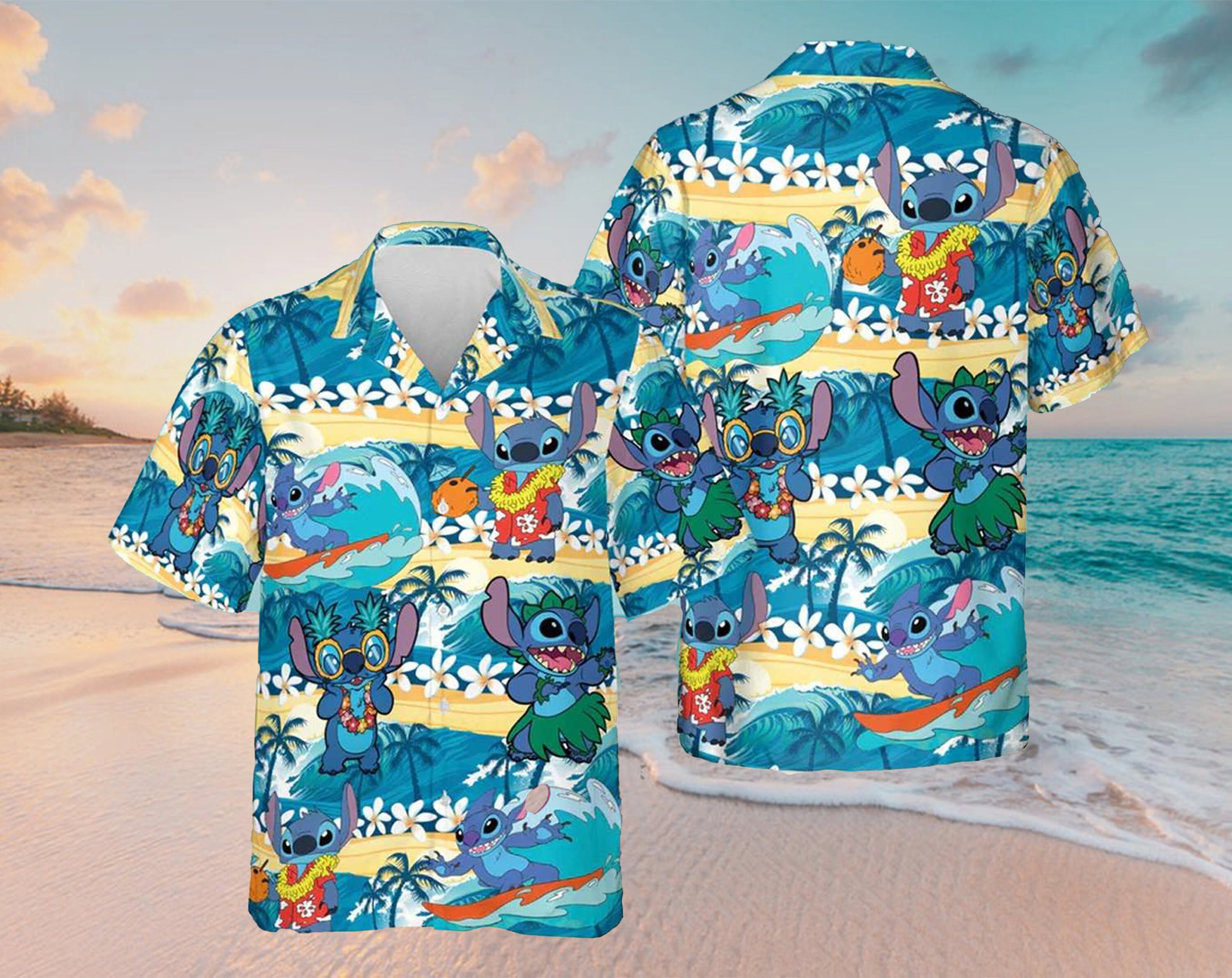 Funny Cartoon Stitch Hawaiian Shirt,Stitch Hawaiian Shirt